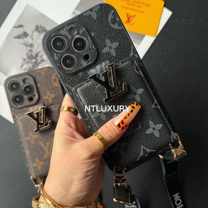 Coque de Téléphone Catch Love pour iPhone avec Portefeuille et Bande (Ensemble de 3)