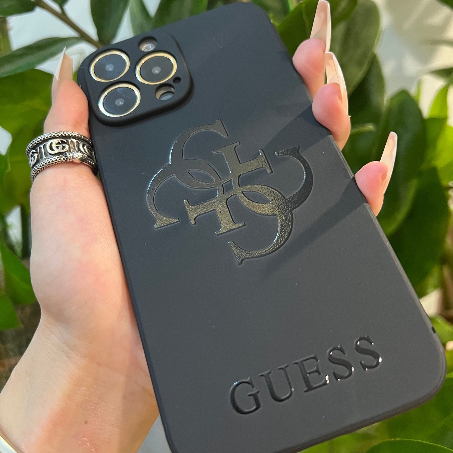 Coque de téléphone noire tendance (L GU)