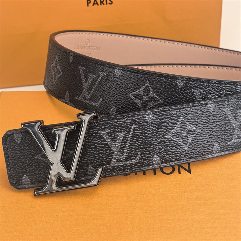 Ceinture Double Cœur Boucle 2 Couleurs (Motif Noir)
