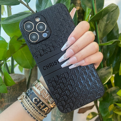 Coque de téléphone noire tendance (petit D pour Noir & Blanc)