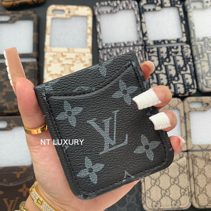 Vintage Floral Case For Z-Flip Series with Pocket (Black Love)