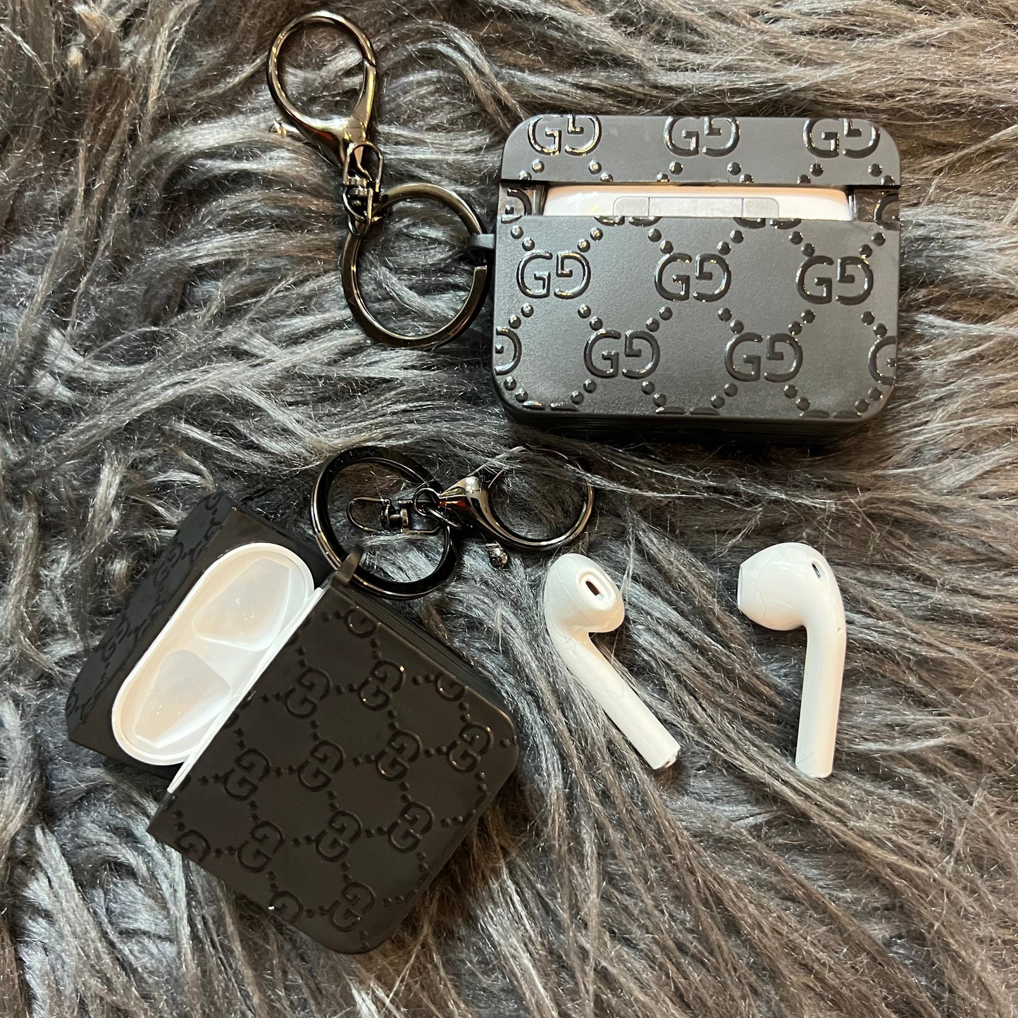 Black Trendy Airpods Case ( Full G )
