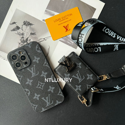 Coque de Téléphone Catch Love pour iPhone avec Portefeuille et Bande (Ensemble de 3)