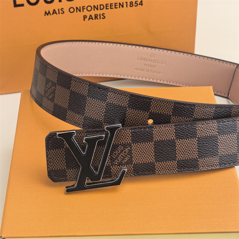 Ceinture d'Amour à Boucle 2 Couleurs (Marron Grille)