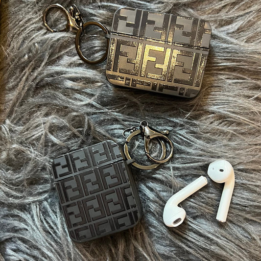 Schwarzes, trendiges AirPods Case (ausgefallen)