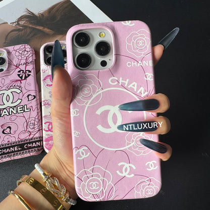 Coque de téléphone fille rose à fleurs CC