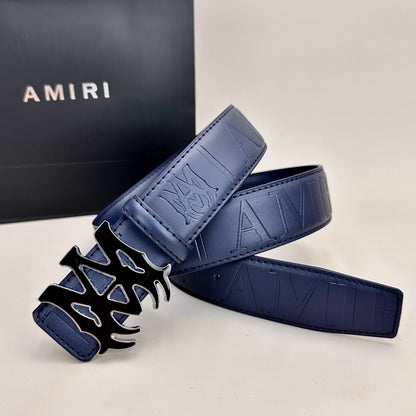 Classic AM Belt (Black & Silver Buckle)