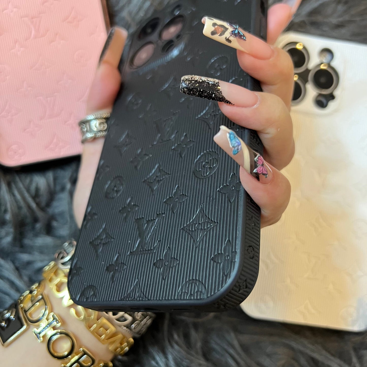Coque de téléphone Colorful Love avec protection de caméra