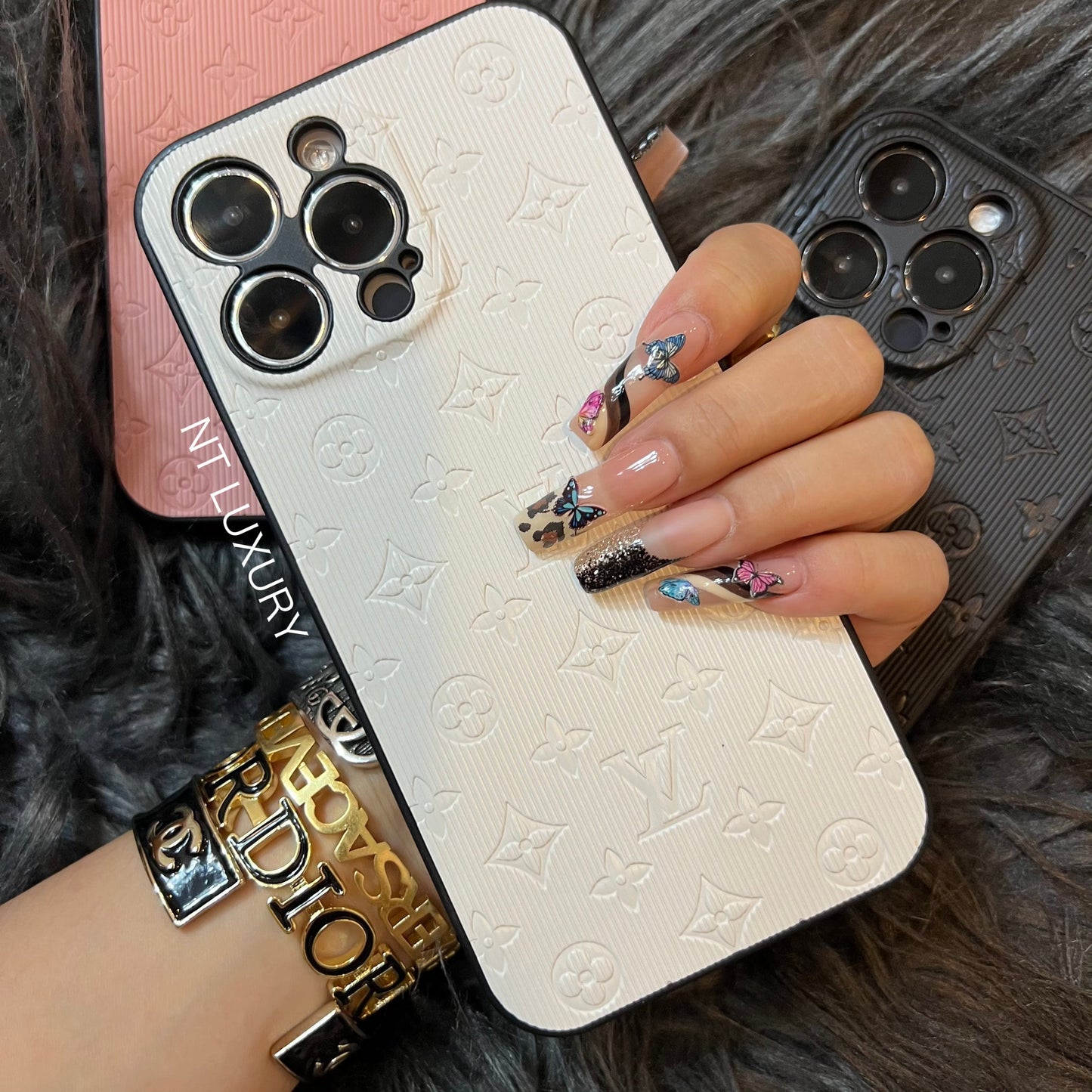 Coque de téléphone Colorful Love avec protection de caméra