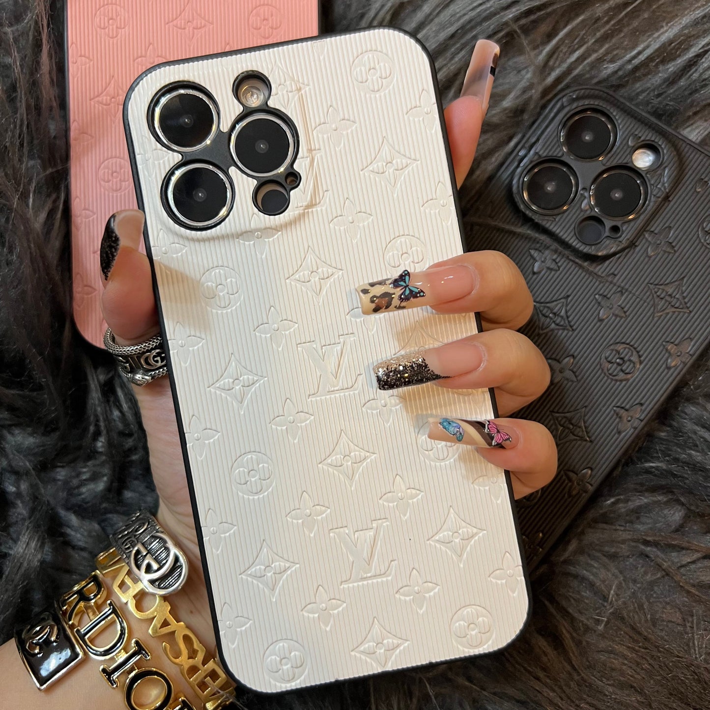 Coque de téléphone Colorful Love avec protection de caméra