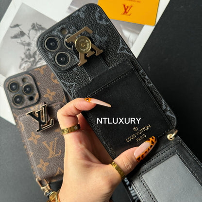 Coque de Téléphone Catch Love pour iPhone avec Portefeuille et Bande (Ensemble de 3)