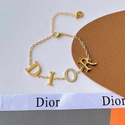 Bracelet strass lettre