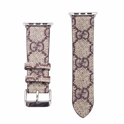 Bracelet de montre fantaisie GG fleuri pour iWatch
