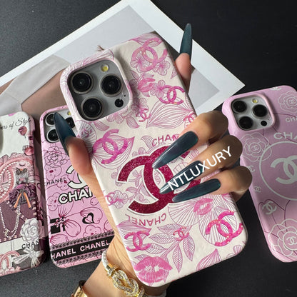 Coque de téléphone fille rose à fleurs CC