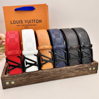Ceinture classique de couleur (boucle noire)