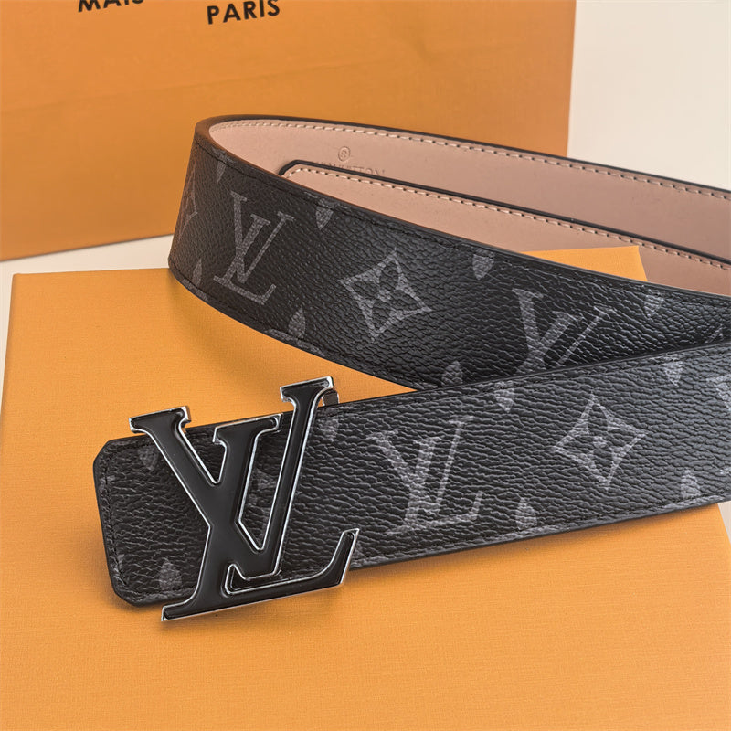 Ceinture Double Cœur Boucle 2 Couleurs (Motif Noir)