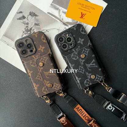 Coque iPhone Found Love avec porte-monnaie et rayures (Lot de 3)