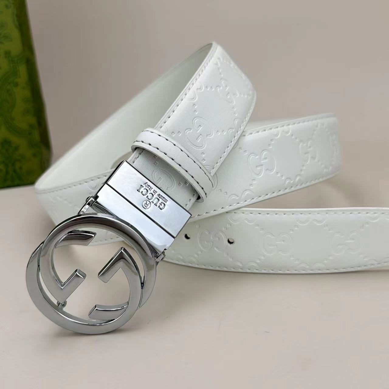 Circle Design Good Belt (White)