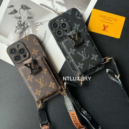 Coque de Téléphone Catch Love pour iPhone avec Portefeuille et Bande (Ensemble de 3)