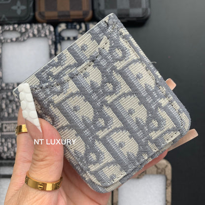 Vintage Floral Case For Z-Flip Series with Pocket (White Dove)