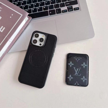 Coque de téléphone MagSafe avec poche pour cartes (Black Love)