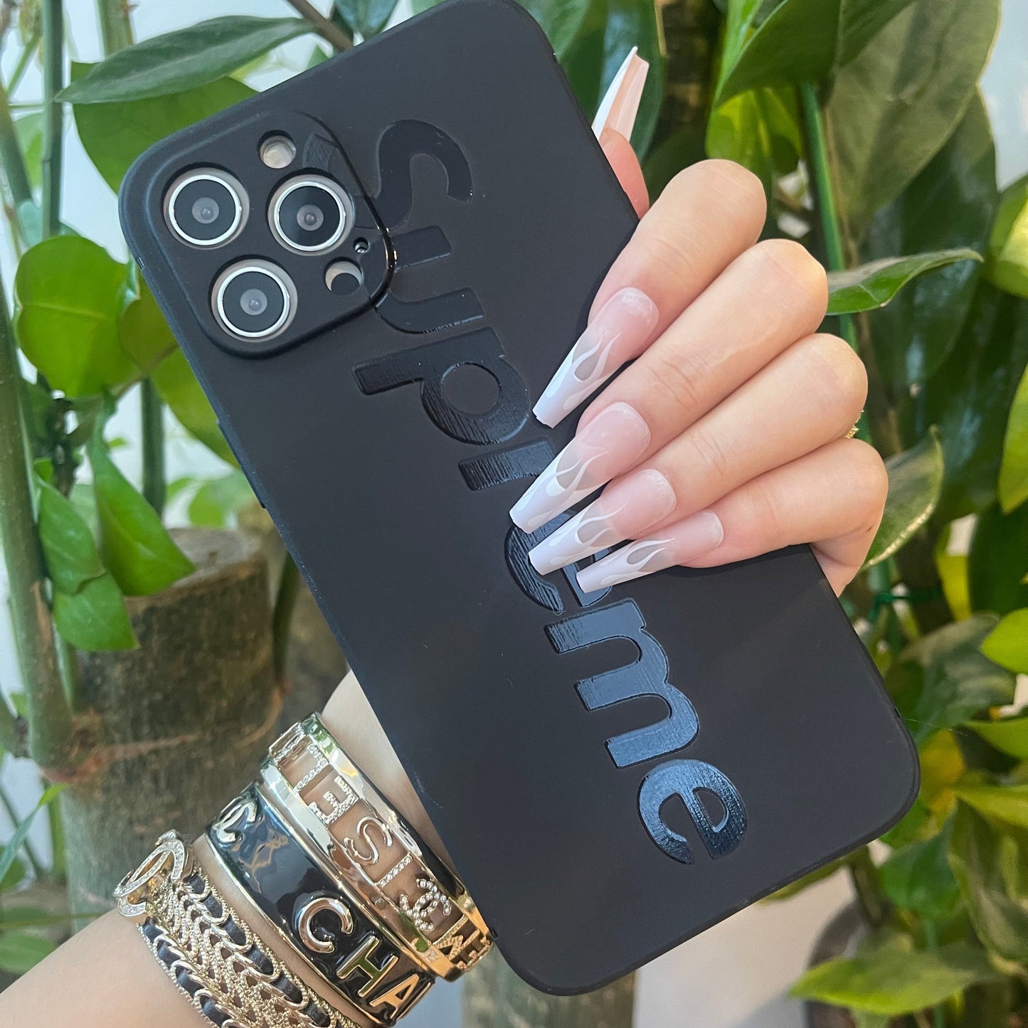 Coque de téléphone noire tendance (Super)