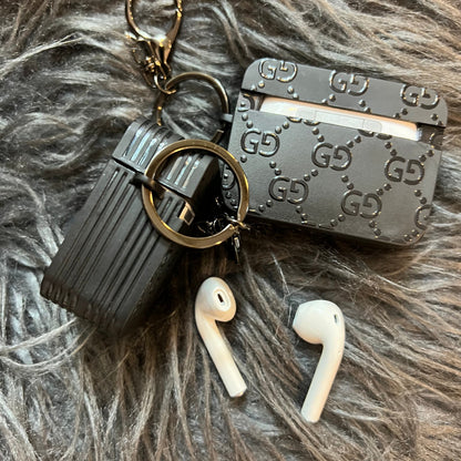 Black Trendy Airpods Case ( Full G )