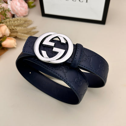 Ceinture Classique Couleur (Boucle Argentée)