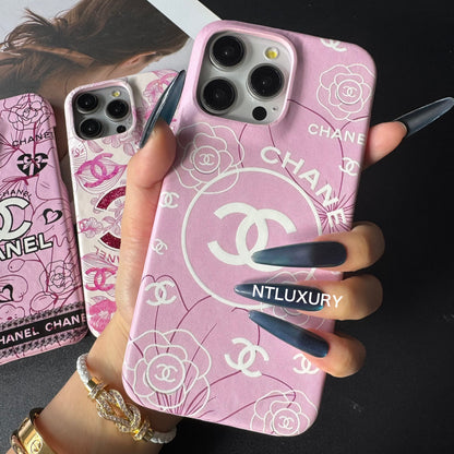 Coque de téléphone fille rose à fleurs CC