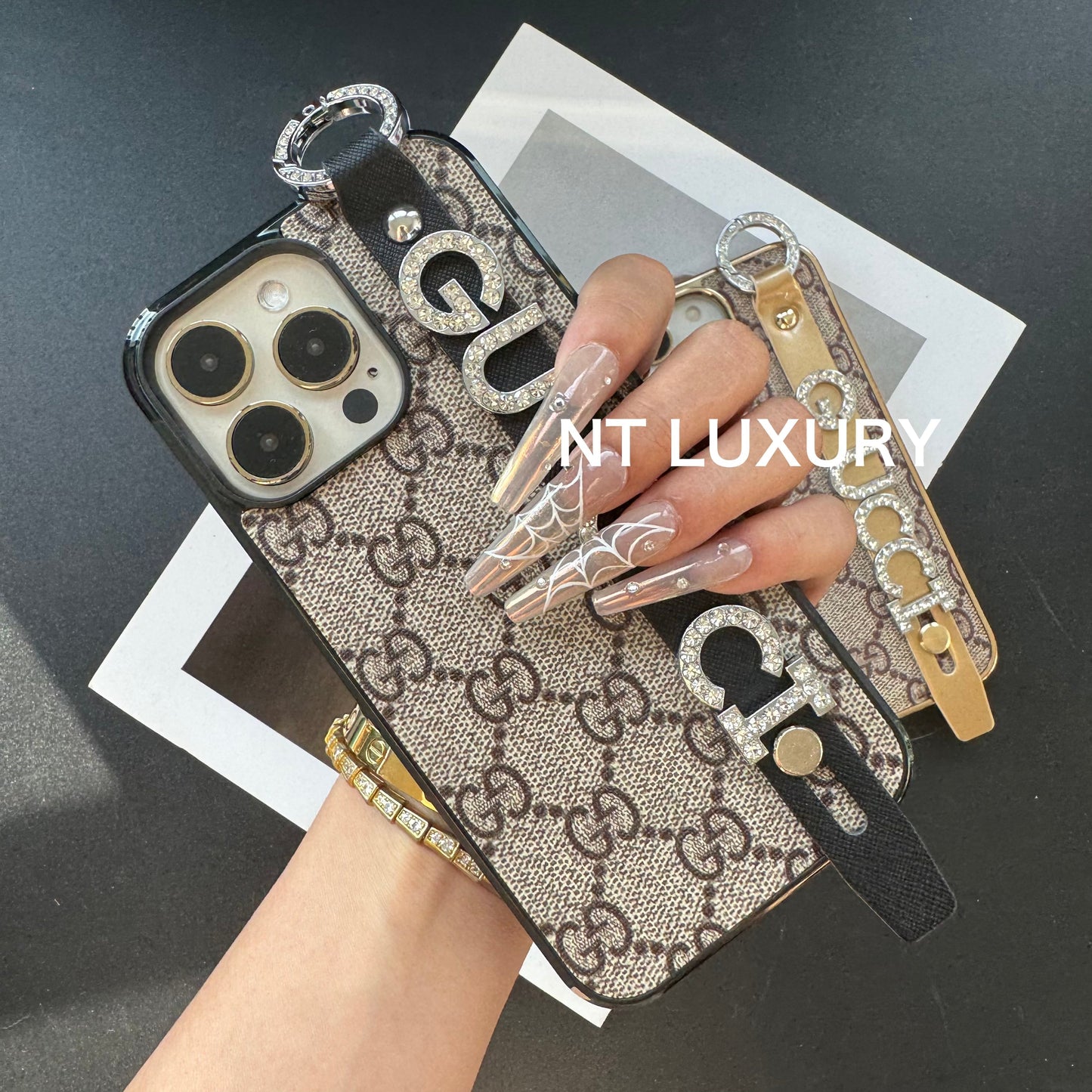 Étui de téléphone à paillettes pour ceinture