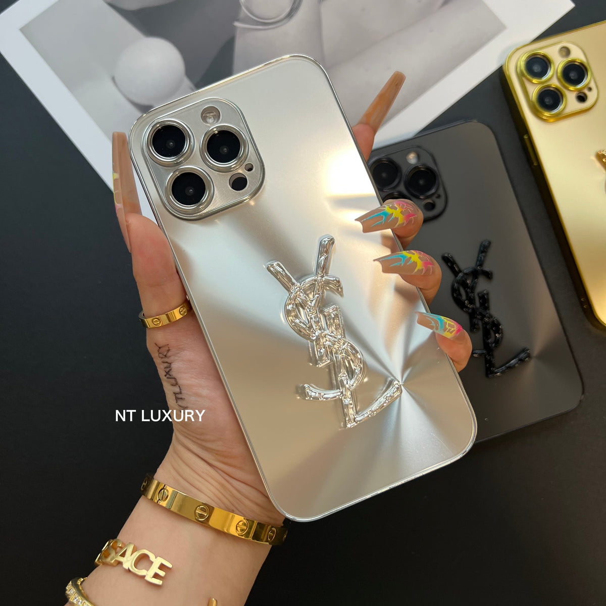 Glitter Yes Phone Case *ONCE RECEIVED, REMOVE THE PLASTIC LAYER*