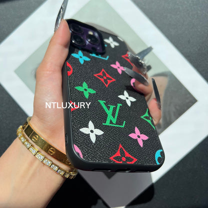 Coque de téléphone Amour traditionnel (Grand amour fantaisie - Noir)