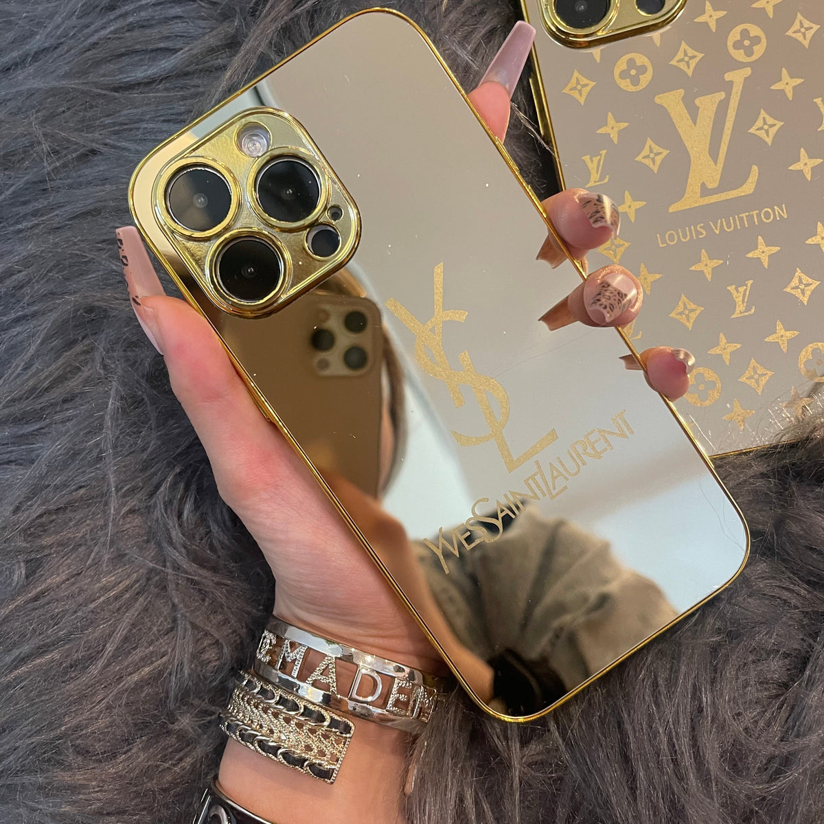 Mirror Golden Yes Love Phonecase *ONCE RECEIVED, REMOVE THE PLASTIC LAYER*