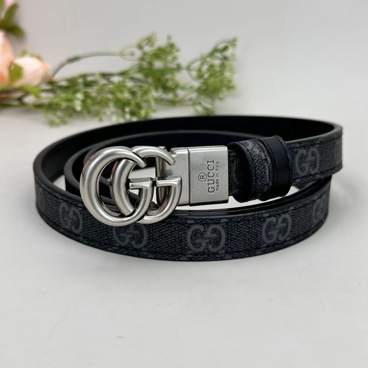 Floral Design Good Belt (Black)