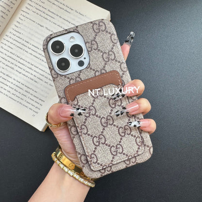 Étui de téléphone vintage motif floral avec portefeuille