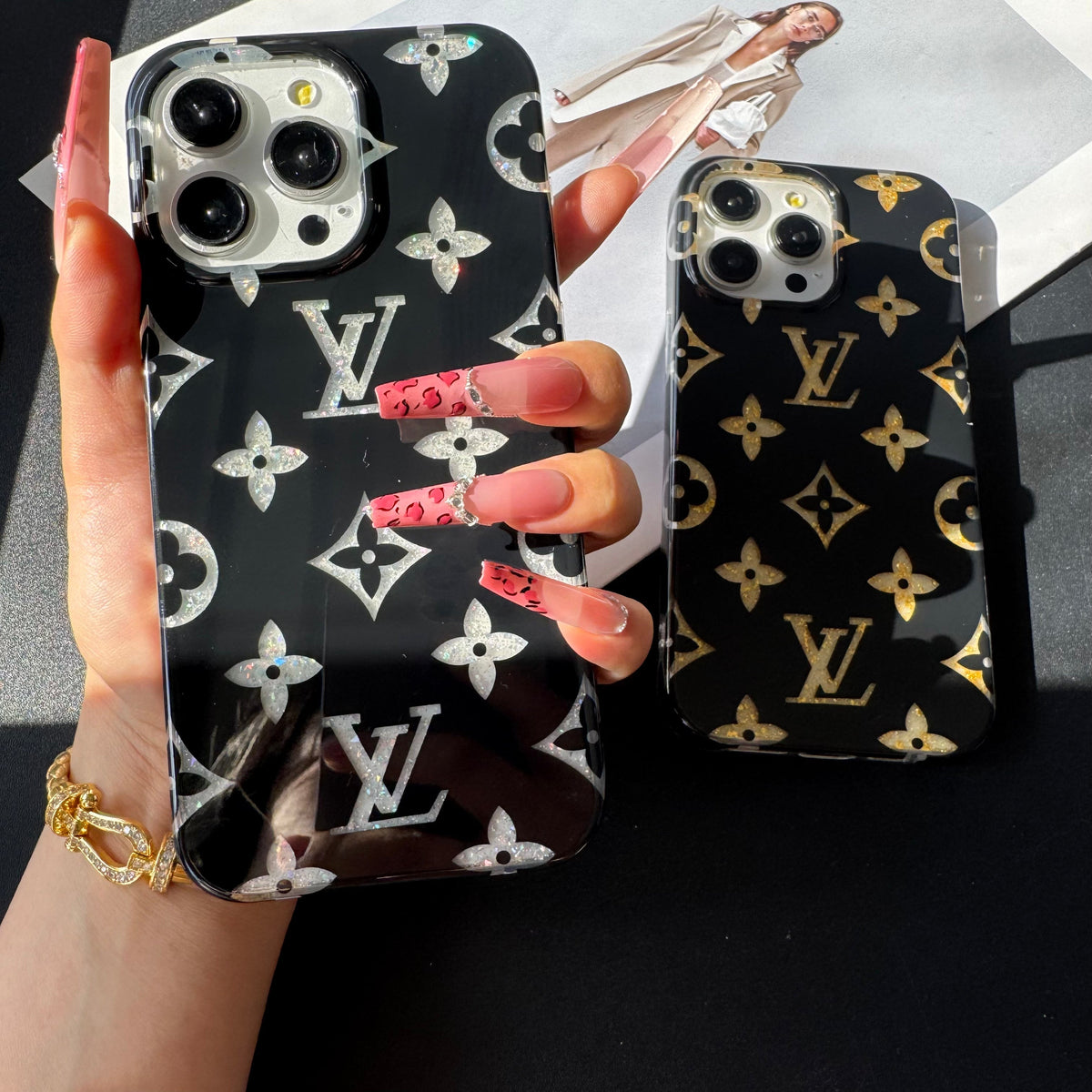 Golden Silver Love iPhone Case