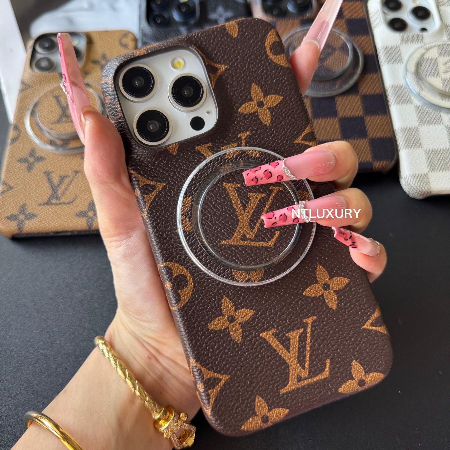 Traditional Love Phone Case with MagSafe Holder For iPhone (Big Love)