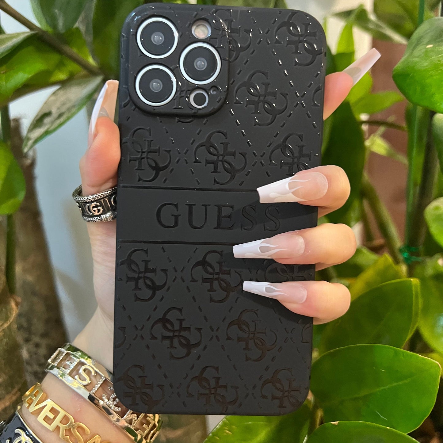 Coque de téléphone tendance noire (H/F)
