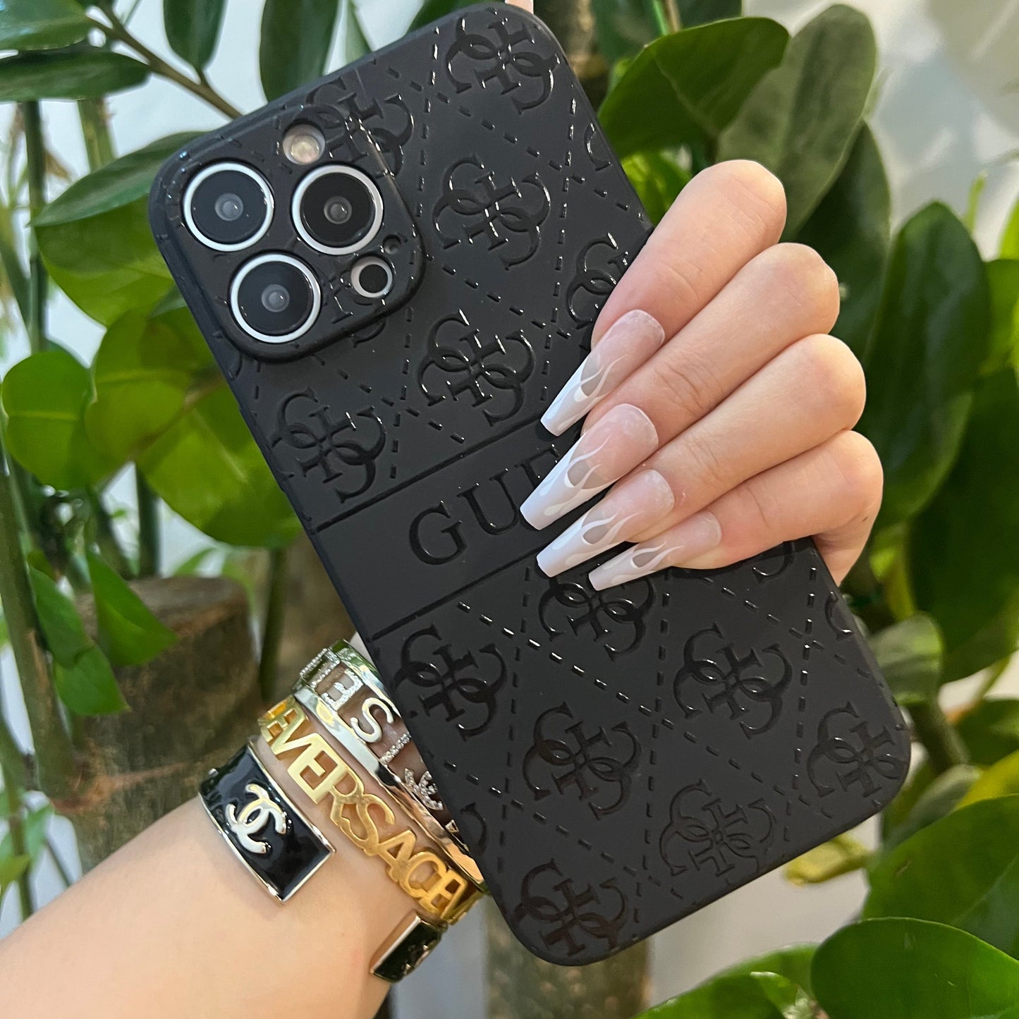 Coque de téléphone tendance noire (H/F)