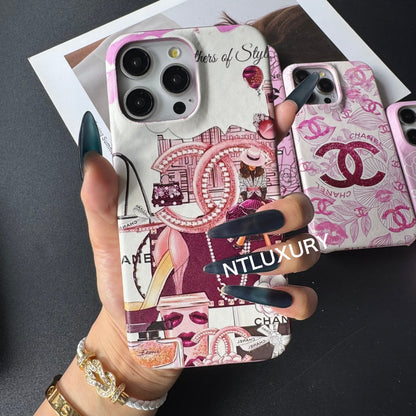 Coque de téléphone fille rose à fleurs CC
