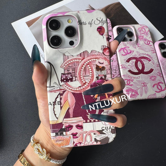 Coque de téléphone fille rose à fleurs CC