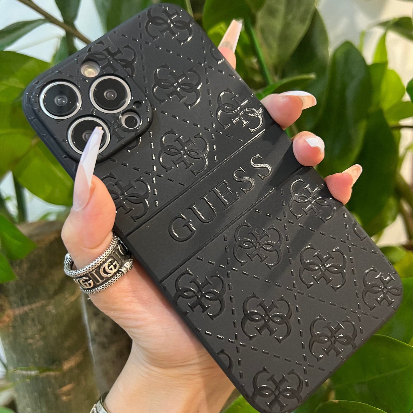 Coque de téléphone tendance noire (H/F)