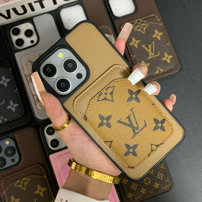 Coque de téléphone Magsafe avec fente pour cartes (Jaune Amour)