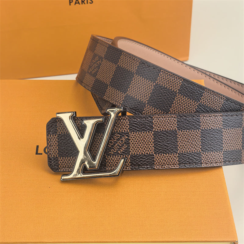 Ceinture d'Amour à Boucle 2 Couleurs (Marron Grille)