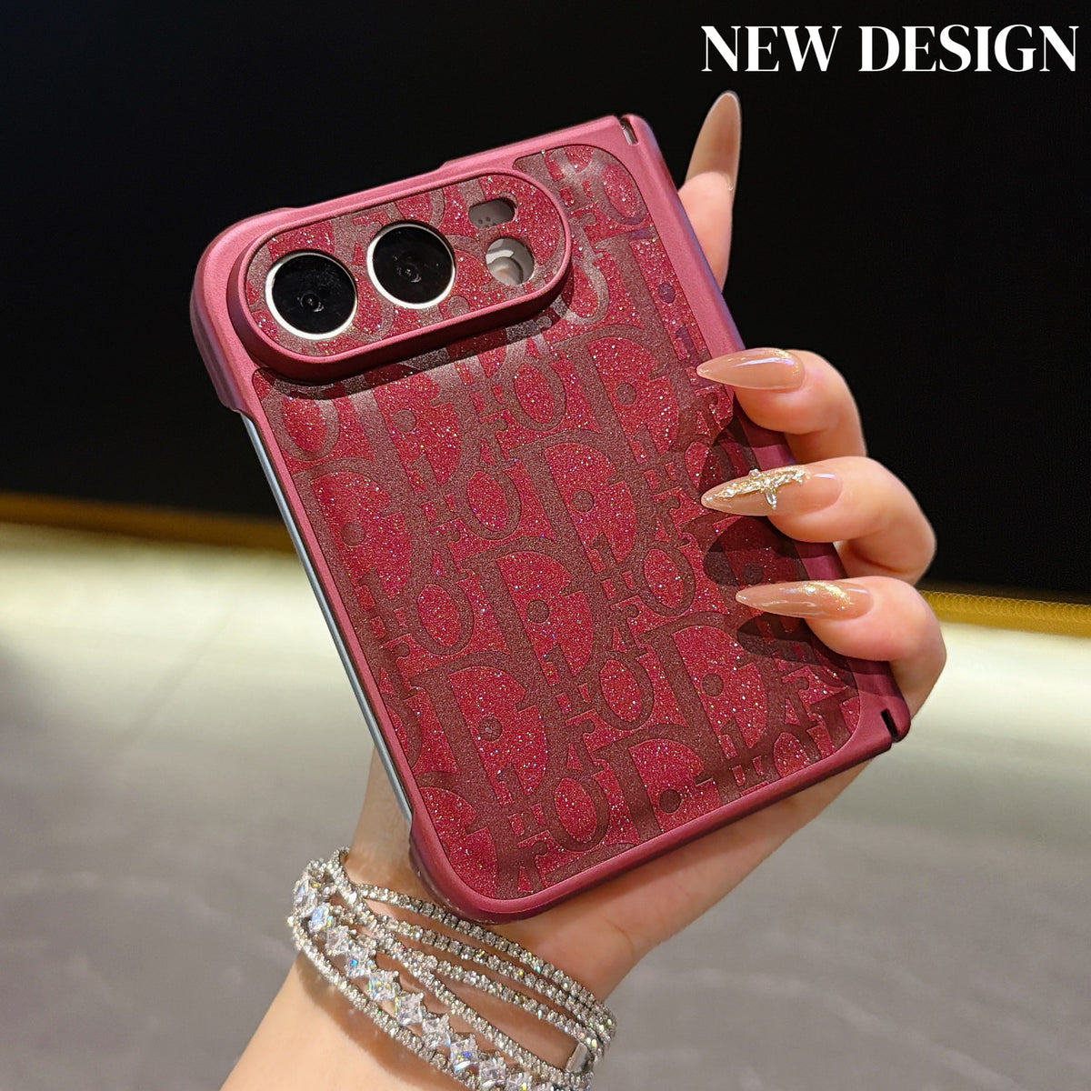 Glitter Dove Girl Phone Case For iPhone Duo with Middle Protection