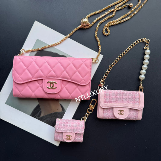 Coco Fine Wallet, lot de 3 (rose)