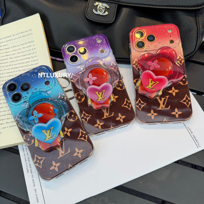 Capa para Telemóvel Magsafe Ombre Love com Suporte para Bonecas