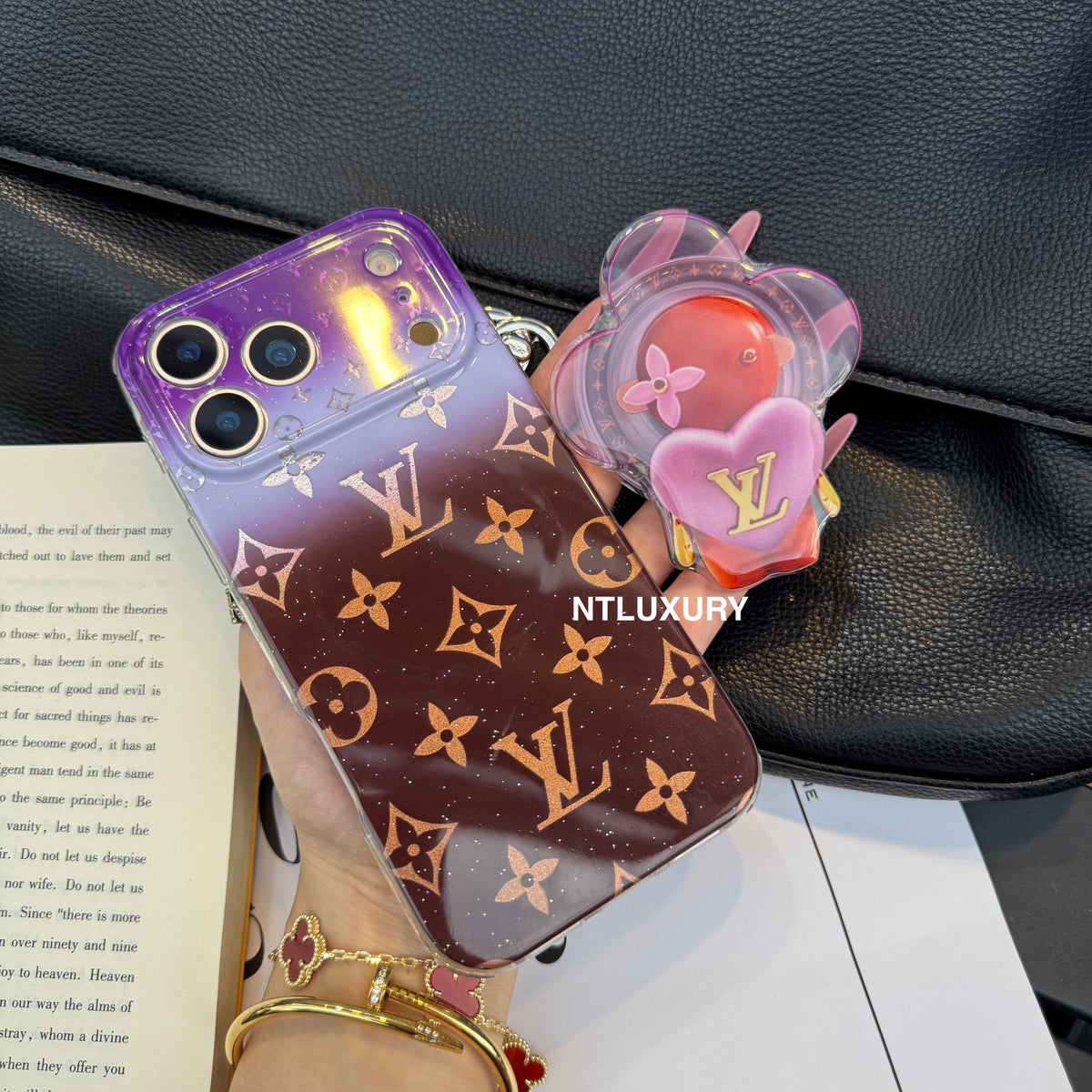 Capa para Telemóvel Magsafe Ombre Love com Suporte para Bonecas