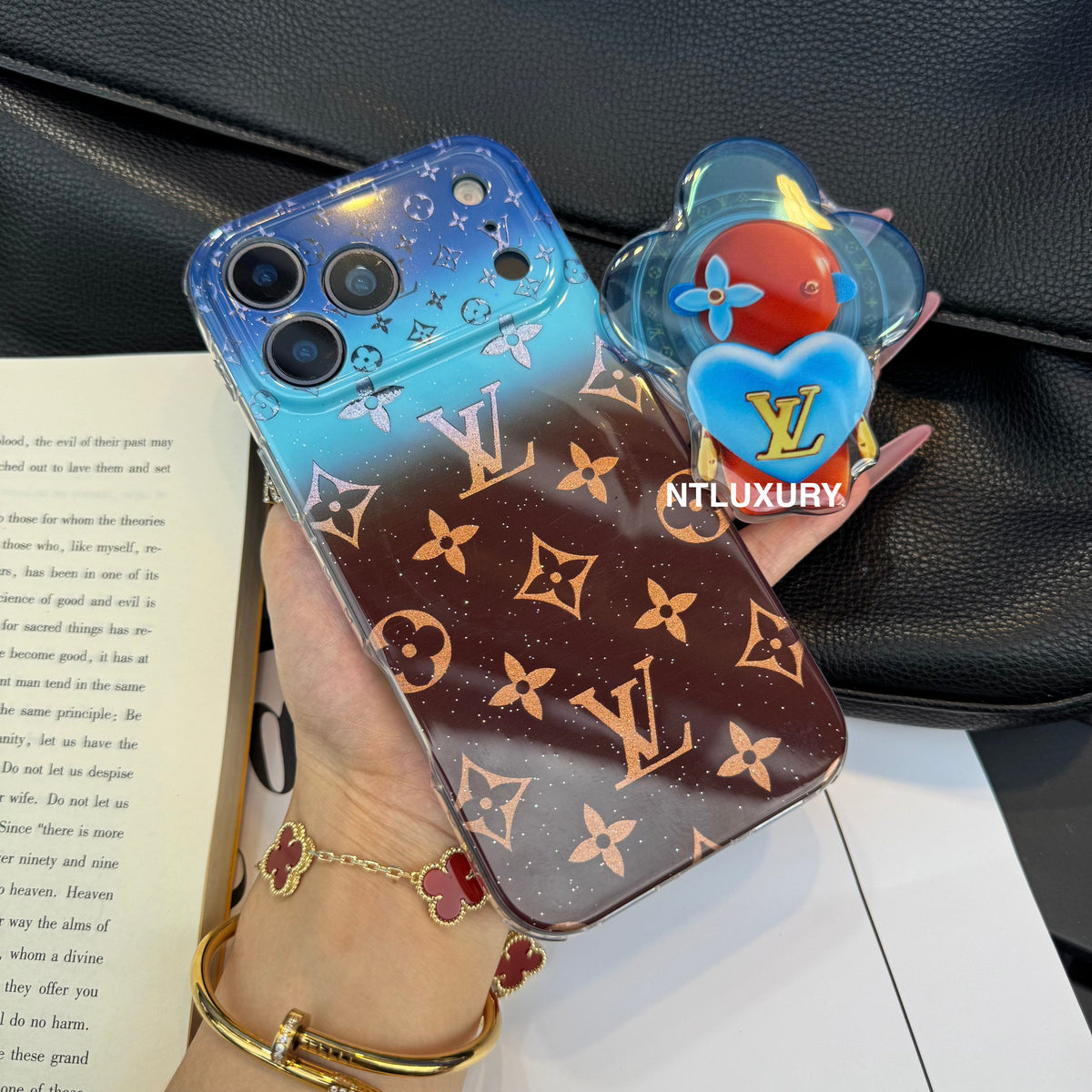 Capa para Telemóvel Magsafe Ombre Love com Suporte para Bonecas