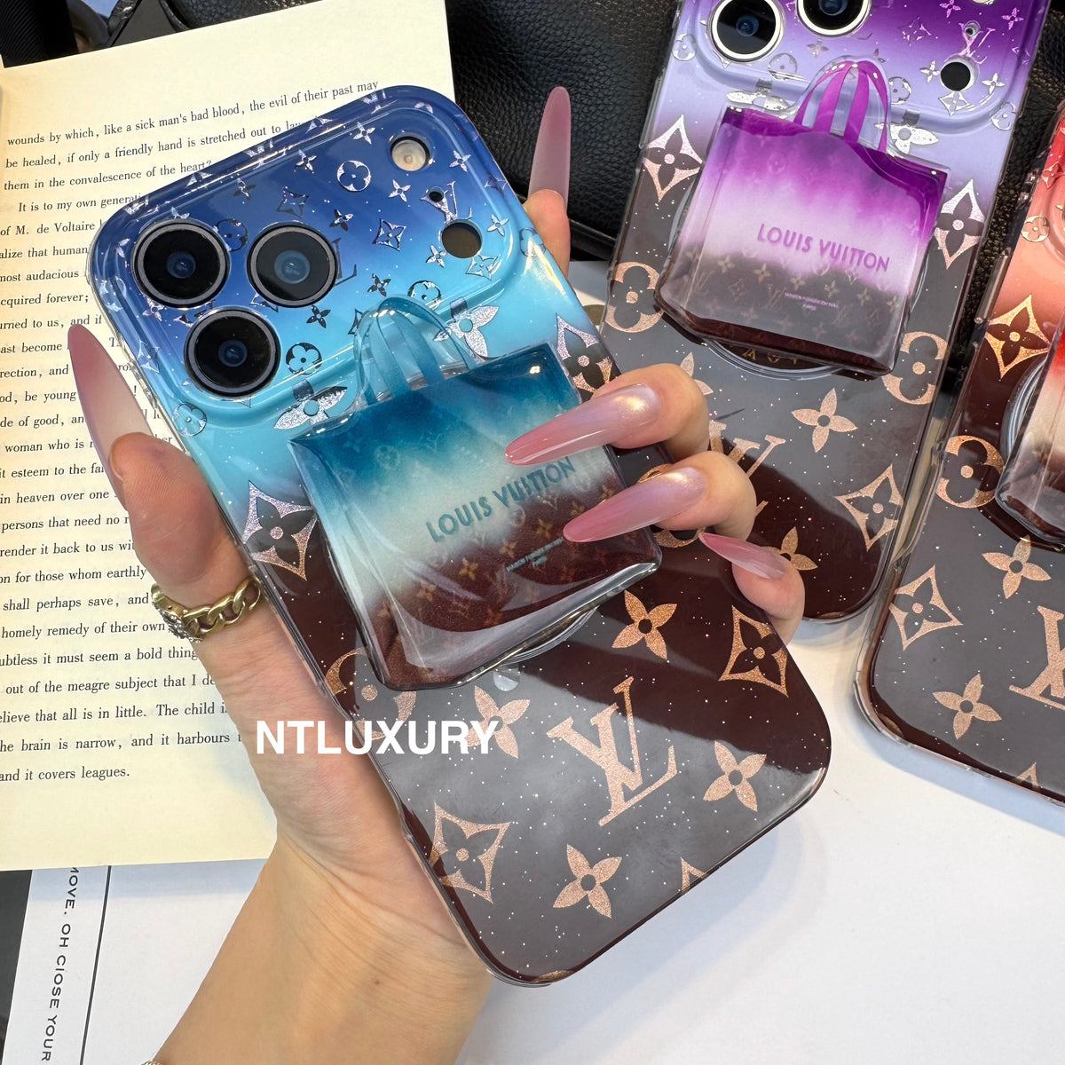 Ombre Love Magsafe Phone Case with Bags Holder